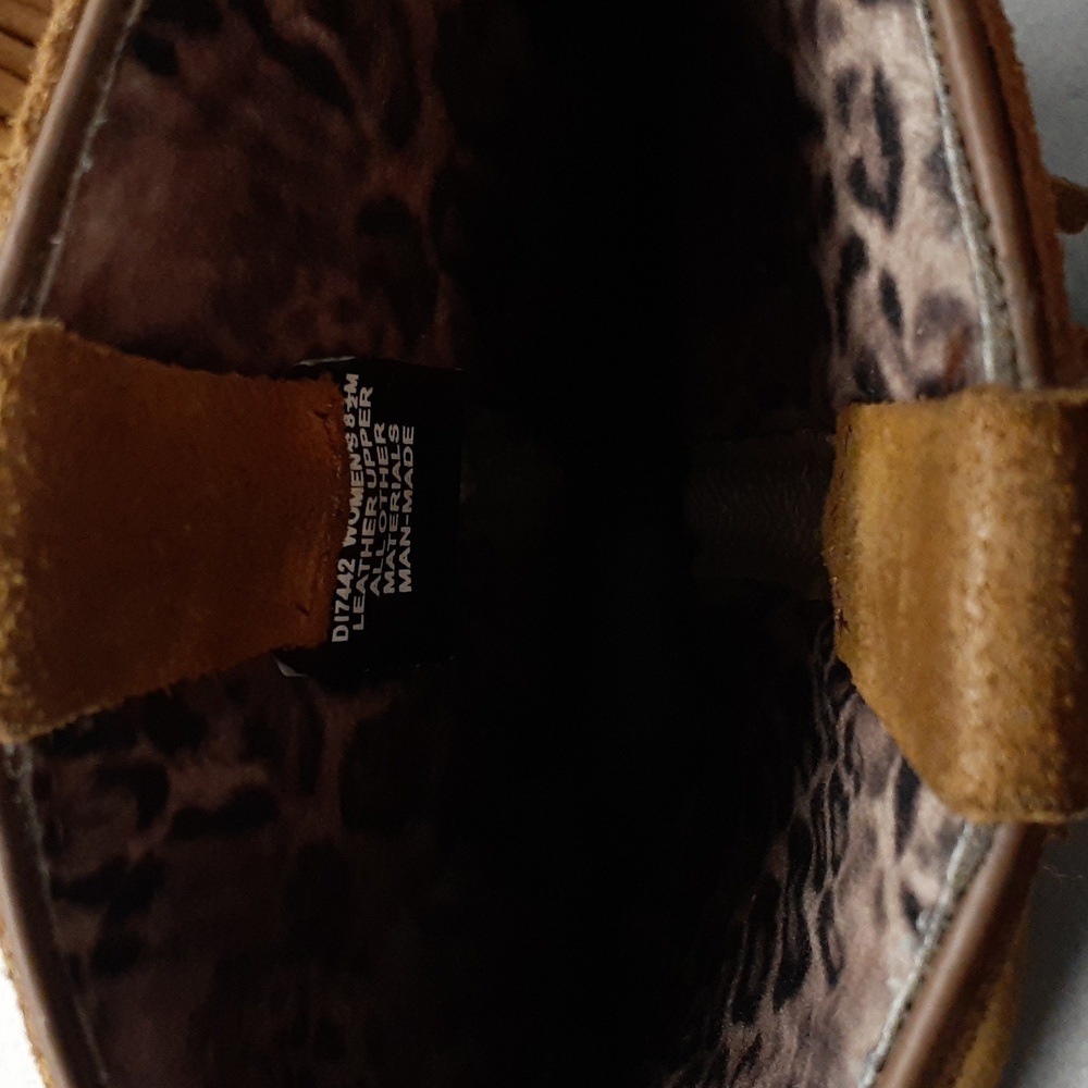 Dingo Brown Fringed Heeled Boots - Picture 4 of 8